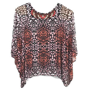 Rafaella Top Womens‎ Small Beaded Embellished Neckline Blouse Fairy Whimsygoth